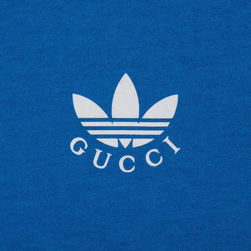 【预售3-7天】GUCCI/古驰 22年秋冬新款 adidas联名系列 女士钴蓝色纯棉T恤连衣裙693537XJEBS4153 商品