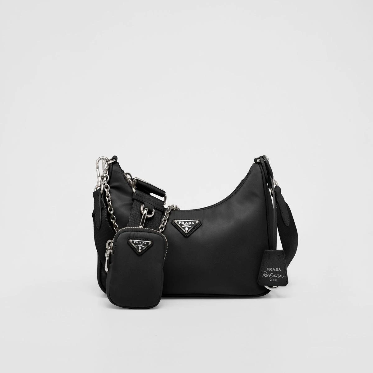 【预售】 普拉达 25秋冬 女士 单肩包 Prada Re-Edition 2005 再生尼龙三合一手袋 1BH204_R064_F0002_V_V9L  商品