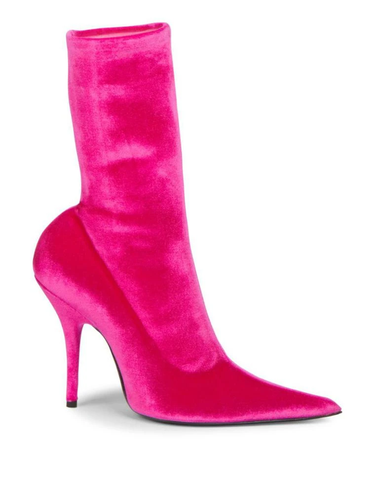 商品Balenciaga|Stretch Velvet Point Toe Booties,价格¥5223,第5张图片详细描述