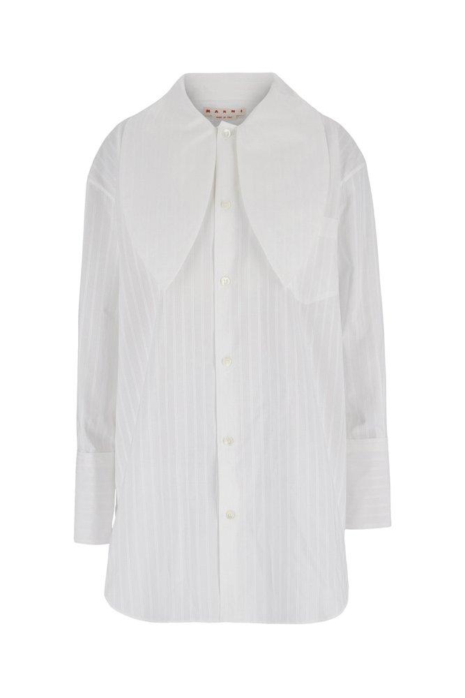 Marni Oversized Collar Striped Shirt商品第1张图片规格展示