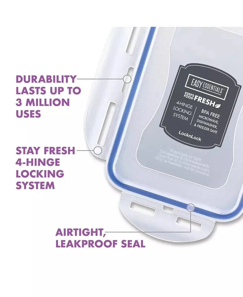 商品Lock & Lock|Easy Essentials 22-Pc. Food Storage Container Set,价格¥372,第4张图片详细描述