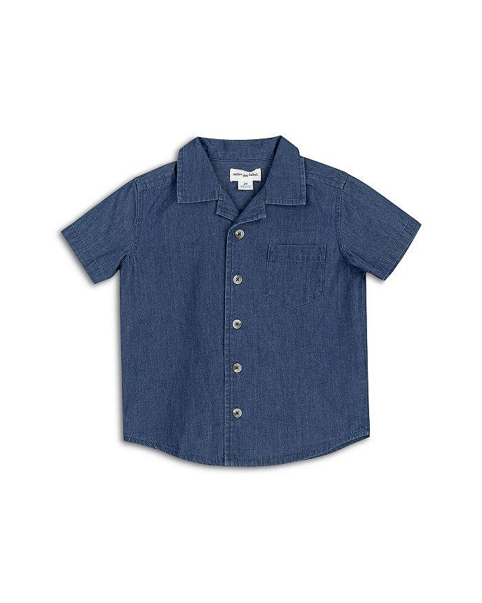 商品Miles The Label|Boys' Chambray Short Sleeve Shirt - Little Kid,价格¥119,第1张图片