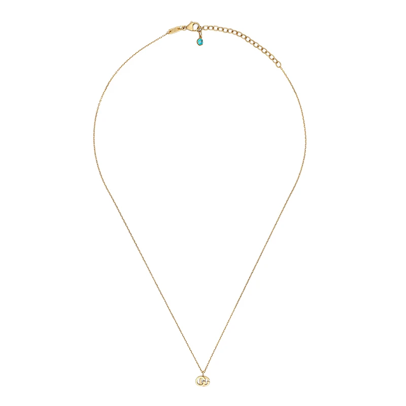 商品Gucci|GUCCI/古驰 double G系列 18k金黄金双G吊坠龙虾扣项链,价格¥9338,第1张图片