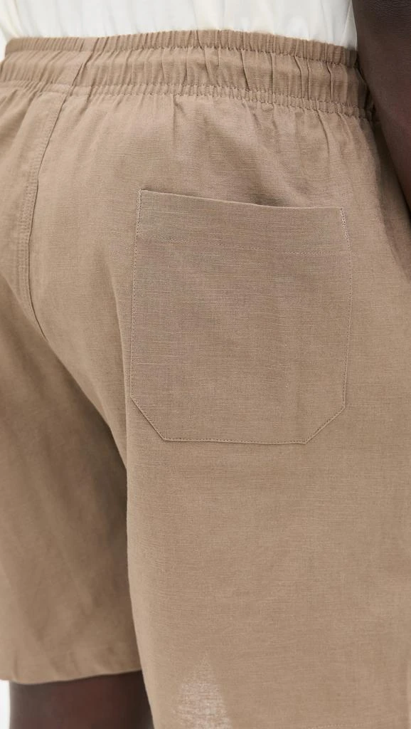 商品OAS|Taupe Linen Shorts 6.25",价格¥492,第5张图片详细描述