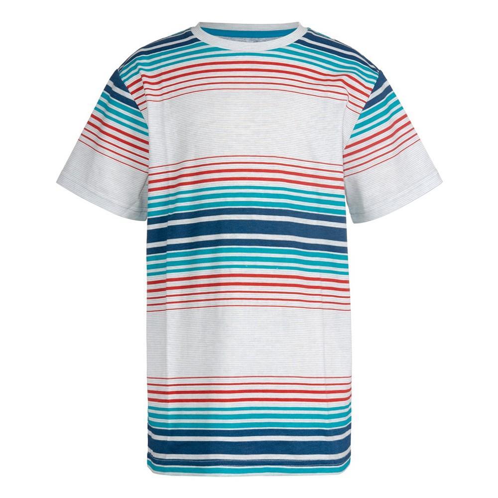商品Univibe|Big Boys Cristiano Multi Stripe Crew T-shirt,价格¥74,第1张图片