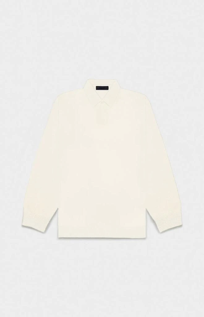 商品Essentials|Essentials Cloud Dancer Knit Polo Sweater,价格¥384,第1张图片详细描述