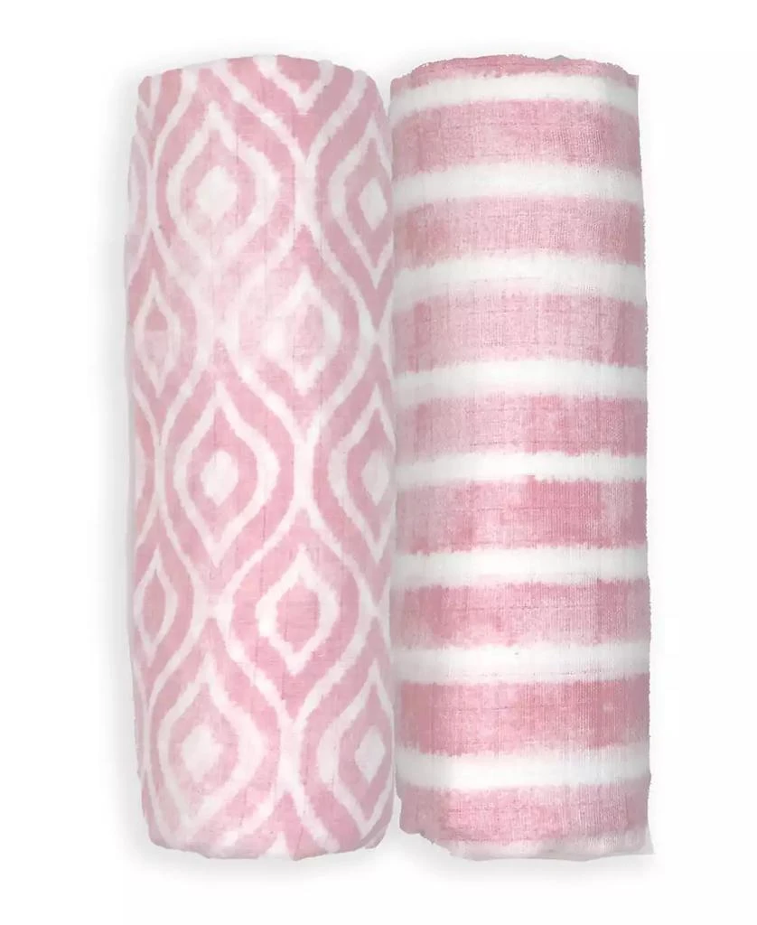 商品Tendertyme|Baby Girls Muslin Swaddle Blankets, Pack of 2,价格¥202,第1张图片