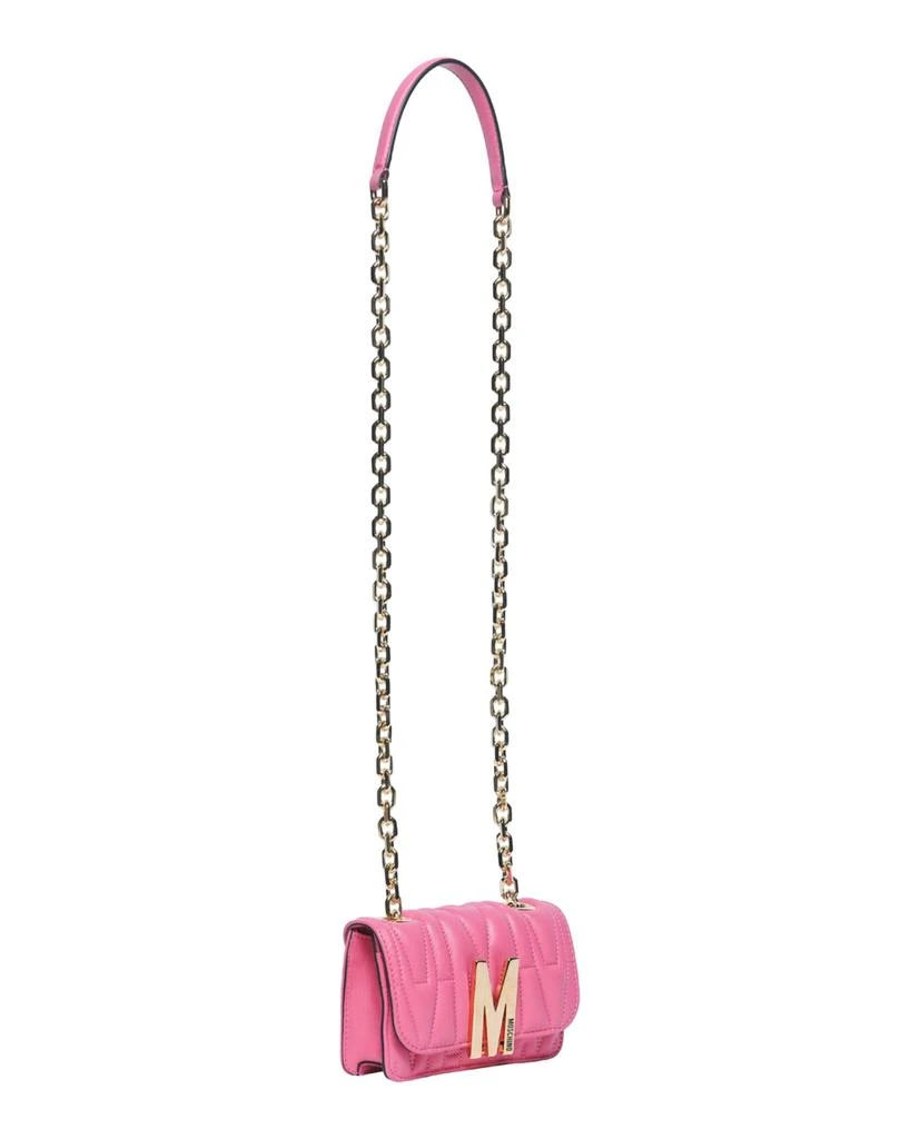 商品Moschino|M-Logo Quilted Leather Crossbody Bag,价格¥2999,第4张图片详细描述