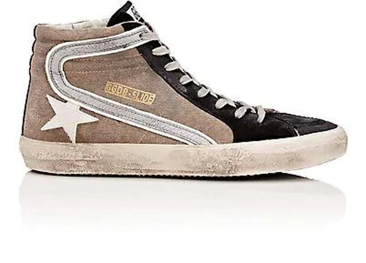 商品Golden Goose|Men's Slide Canvas & Suede Sneakers,价格¥2224,第1张图片