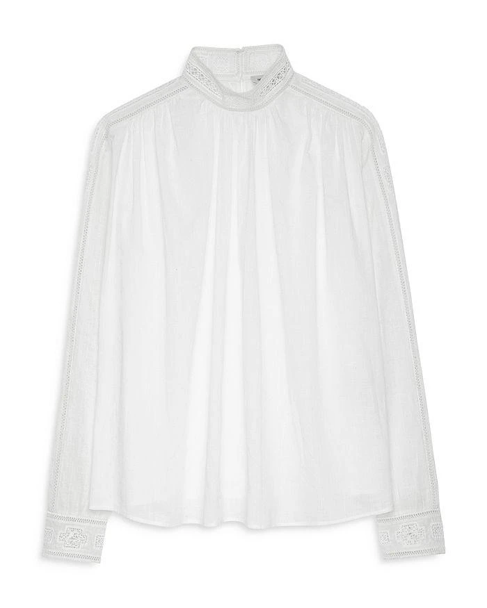 Teddy Eyelet Trim Blouse 商品