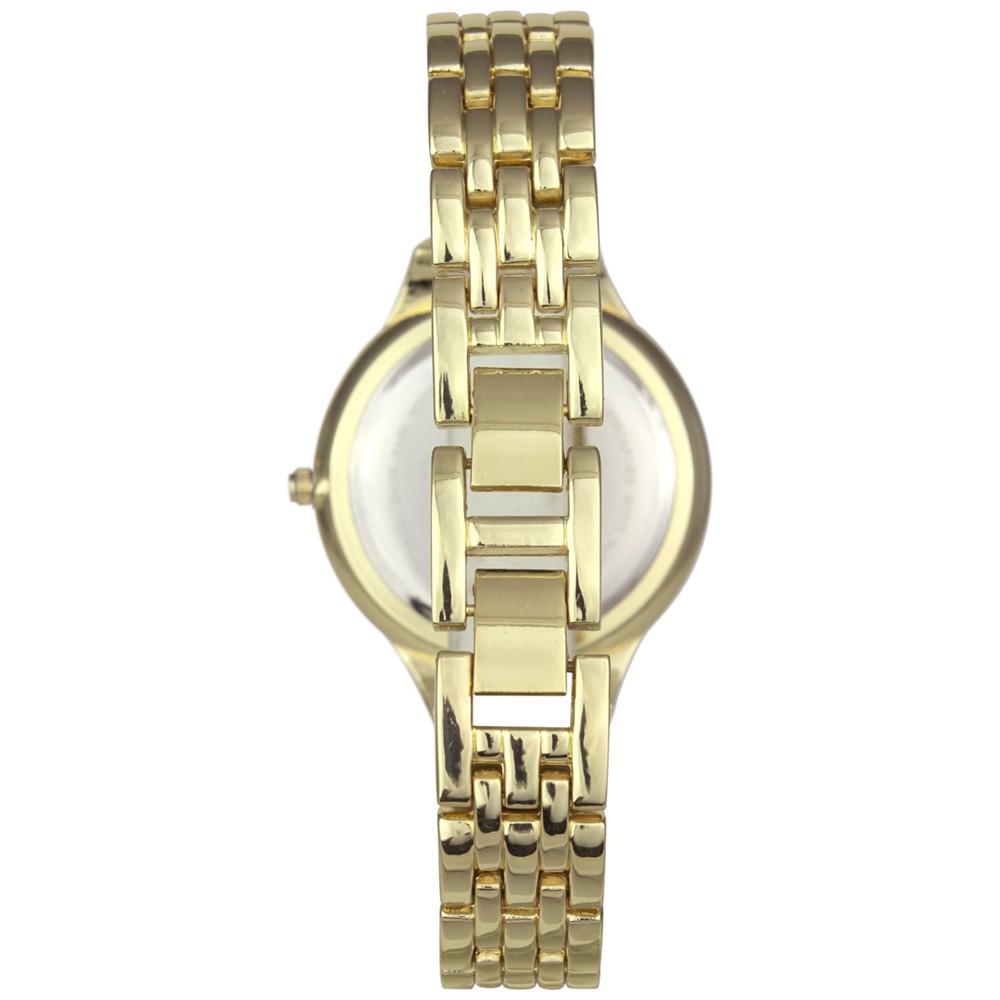 Women's Gold-Tone Mixed Metal Flower Face Bracelet Watch, 36mm, Created for Macy's商品第3张图片规格展示