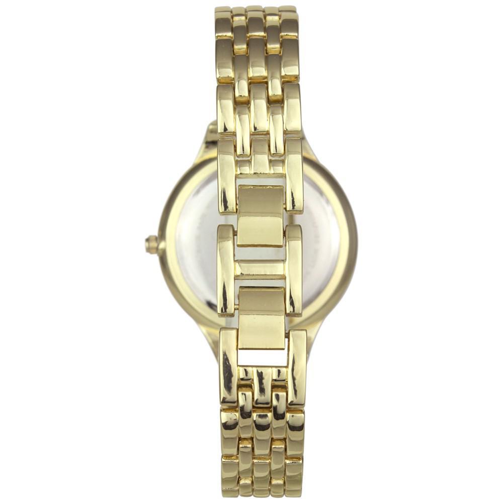 商品Charter Club|Women's Gold-Tone Mixed Metal Flower Face Bracelet Watch, 36mm, Created for Macy's,价格¥118,第5张图片详细描述