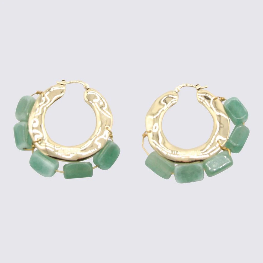 商品Jil Sander|JIL SANDER LIGHT GREEN HOOP EARRINGS,价格¥1616,第2张图片详细描述