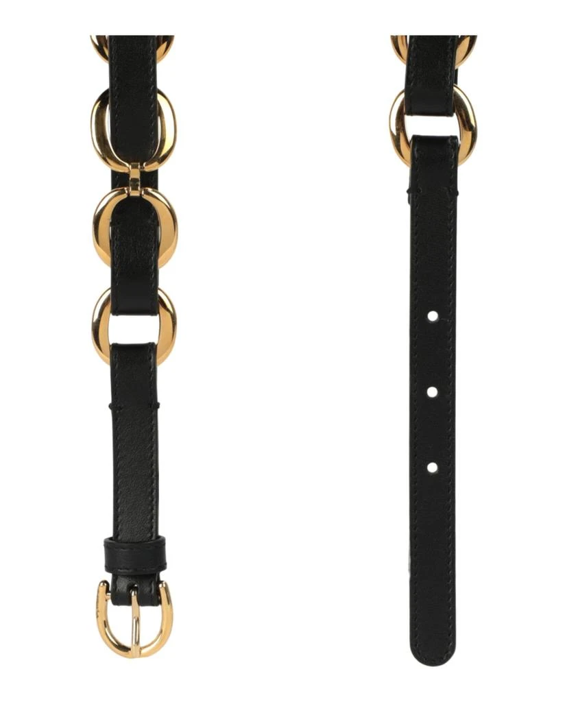 商品Gucci|Chain Detail Leather Belt,价格¥1749,第2张图片详细描述