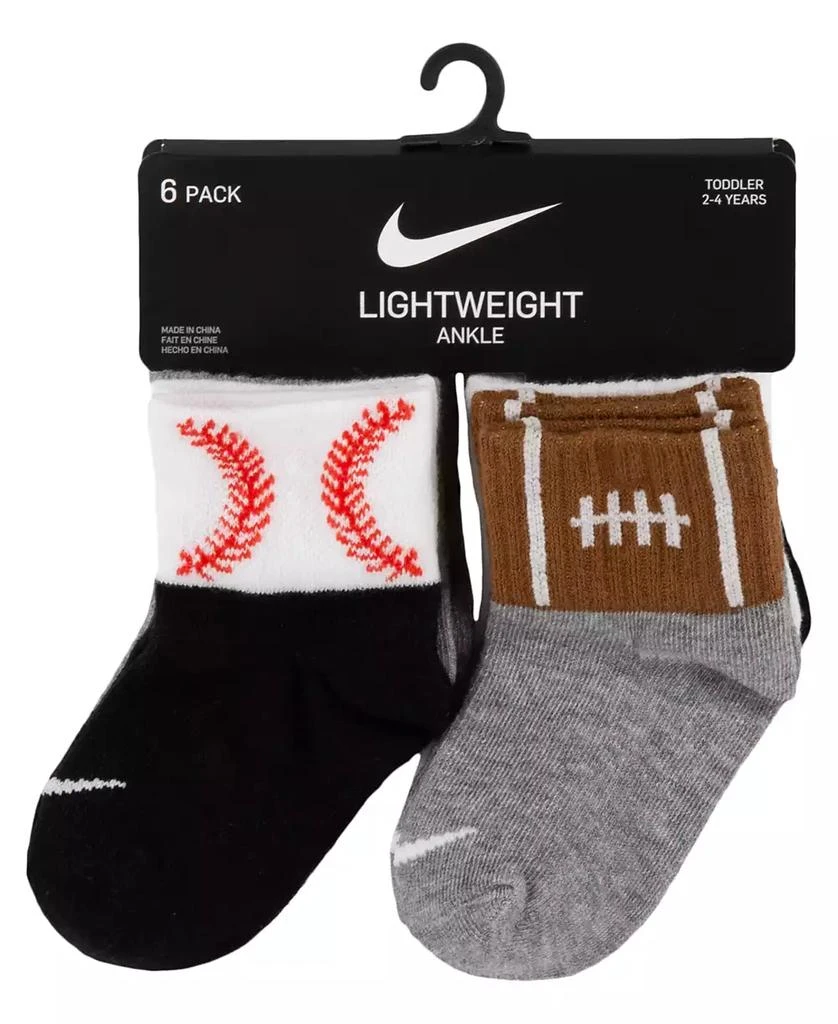 商品NIKE|Baby Boys Swoosh Sport Balls Socks, Pack of 6,价格¥72,第3张图片详细描述