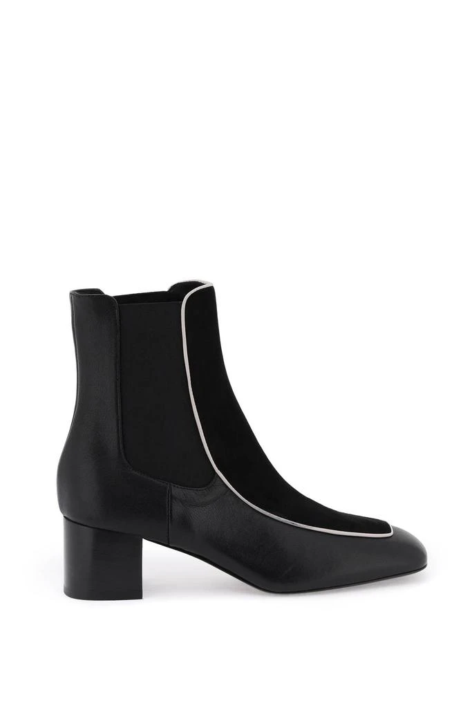 商品Totême|Toteme smooth and suede leather ankle boots,价格¥2800,第1张图片