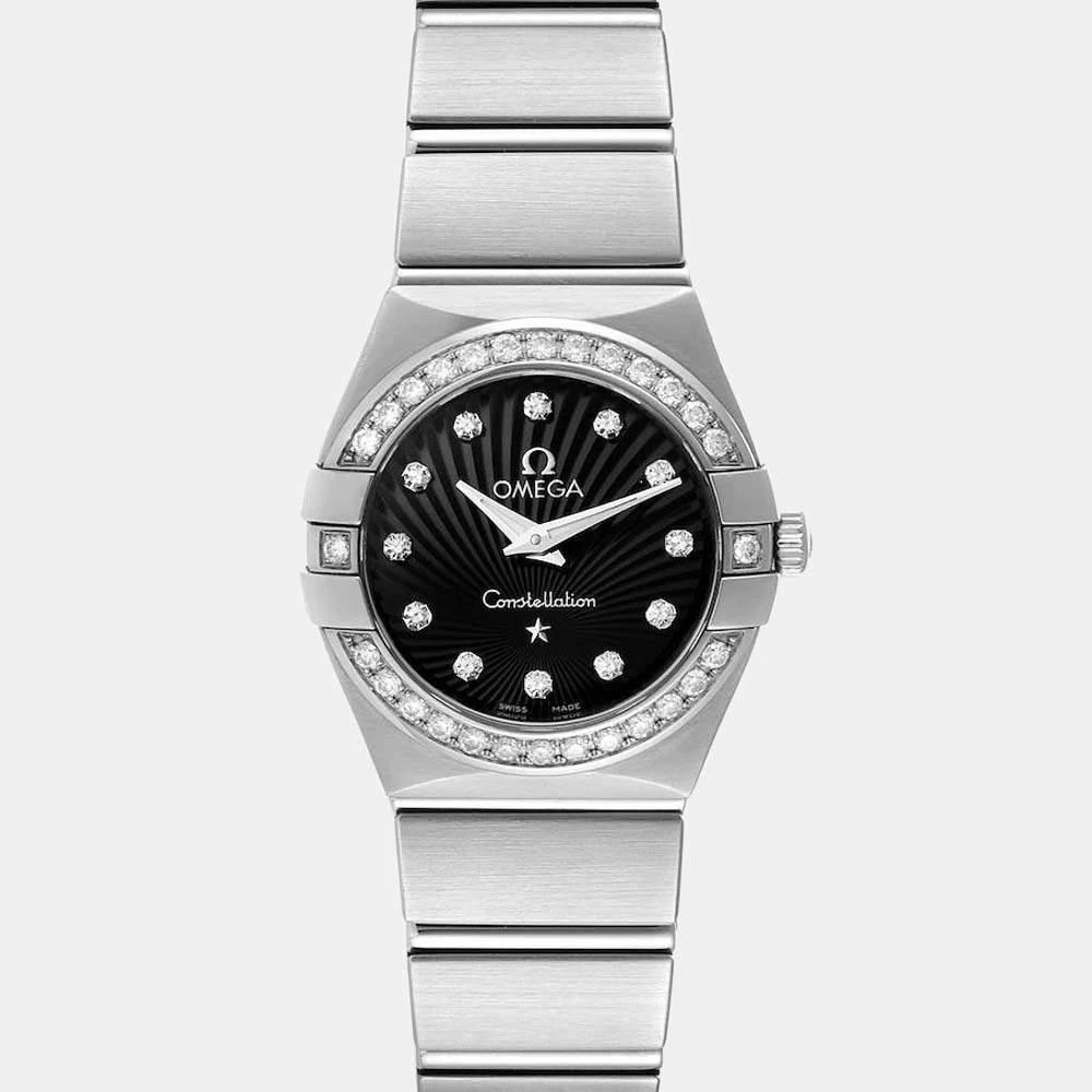 商品[二手商品] Omega|Omega Black Diamonds Stainless Steel Constellation 123.15.24.60.51.001 Women's Wristwatch 24 mm,价格¥34560,第3张图片详细描述