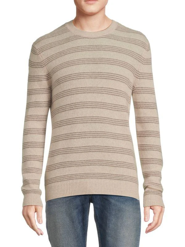 商品Saks Fifth Avenue|Striped 100% Cashmere Crewneck Sweater,价格¥169,第1张图片