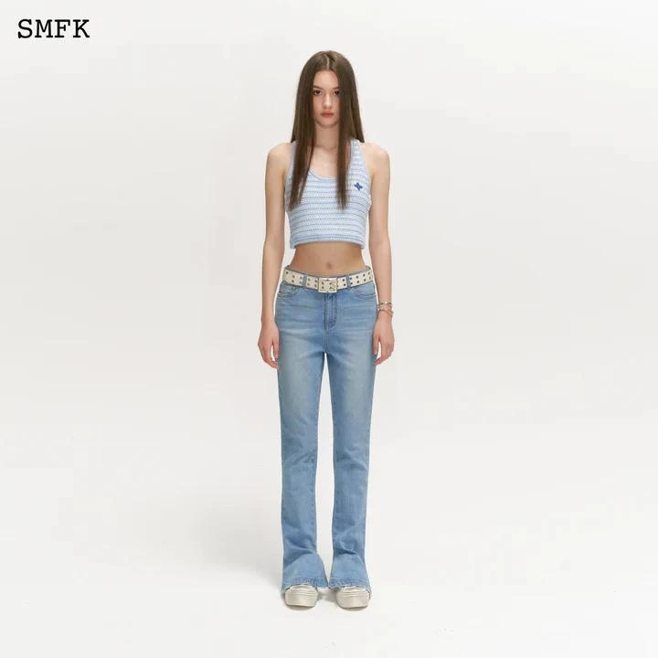商品SMFK|SMFK WOMEN COMPASS BLUE STRIPE VEST,价格¥513,第3张图片详细描述