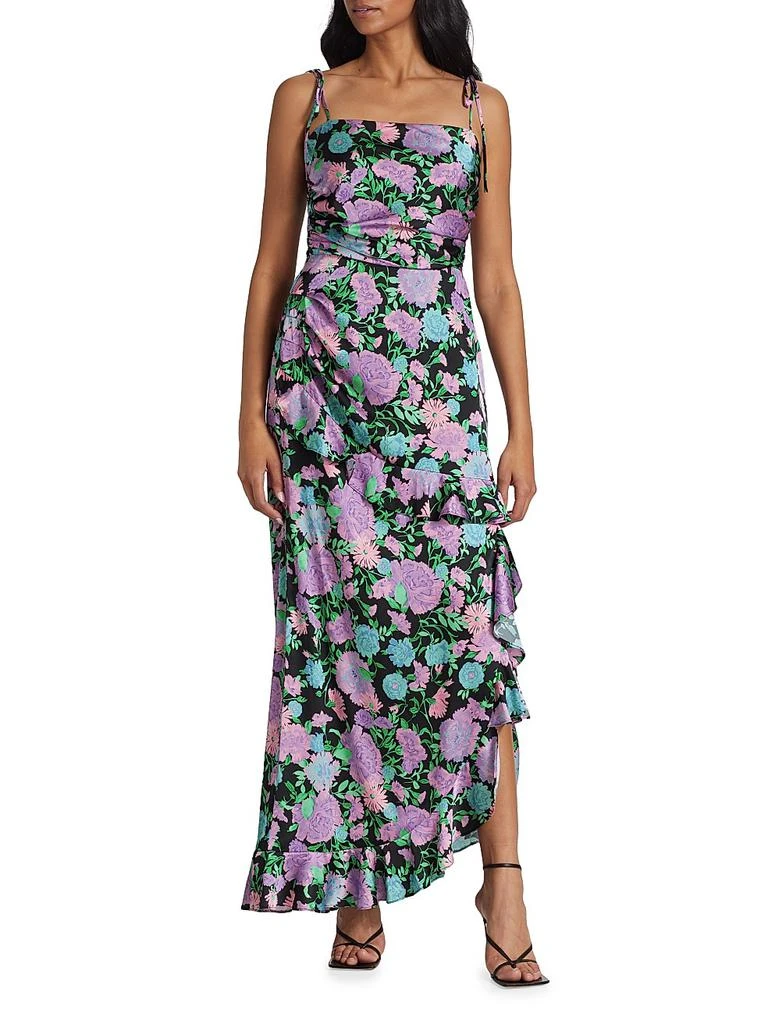 商品Wayf|Wayf Asymmetric Floral Midi-Dress,价格¥409,第2张图片详细描述