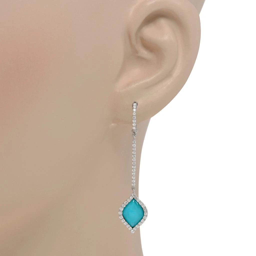 商品Roberto Coin|Roberto Coin Art Deco 18K White Gold, Round White Diamond 0.78ct. tw. and Mother of Pearl 4mm Drop Earrings 8882003AWERJ,价格¥25207,第2张图片详细描述