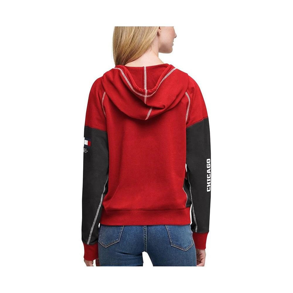 商品Tommy Hilfiger|Women's Red, Black Chicago Blackhawks Raglan Full-Zip Hoodie,价格¥598,第3张图片详细描述