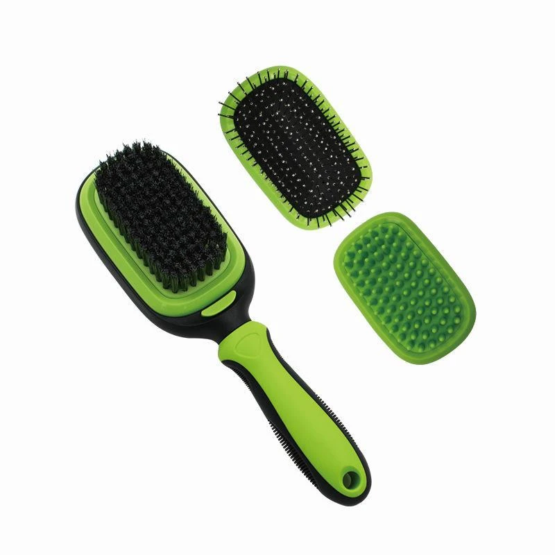 商品Pet Life|Conversion 5-in-1 Interchangeable Dematting and Deshedding Bristle Pin and Massage Grooming Pet Comb,价格¥243,第2张图片详细描述