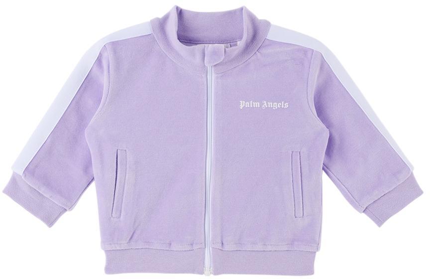商品Palm Angels|Baby Purple Stripe Trim Track Jacket,价格¥2317,第1张图片