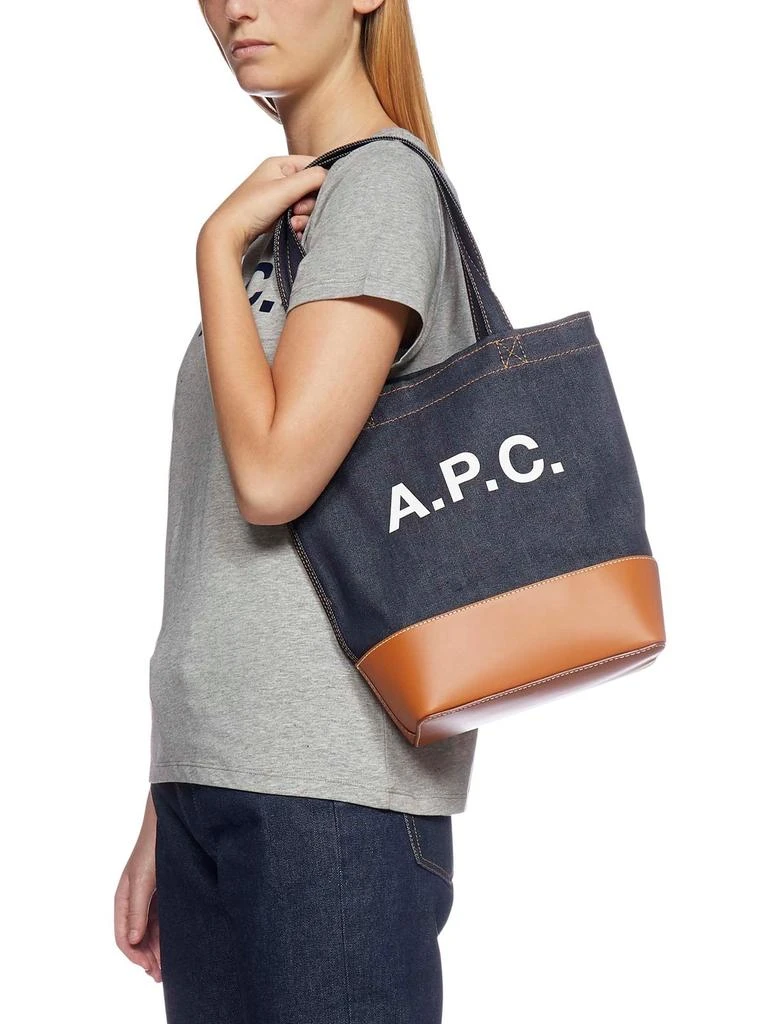 商品A.P.C.|A.P.C. Axelle Two-Tone Small Tote Bag,价格¥1460,第5张图片详细描述