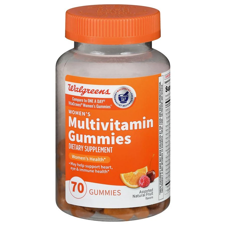商品Walgreens|Women's Multivitamin Gummies (35 days) Assorted Natural Fruit,价格¥67,第1张图片