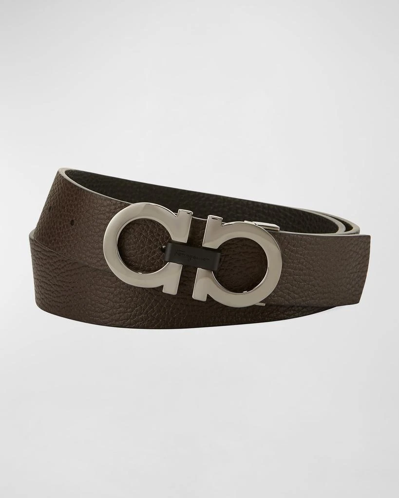 商品Salvatore Ferragamo|Moufflon Adjustable & Reversible Double-Gancini Buckle Leather Belt,价格¥4205,第2张图片详细描述