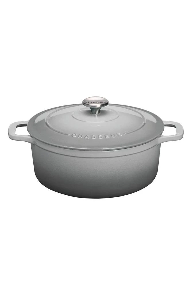 商品CHASSEUR|French Enameled Cast Iron Round Dutch Oven - 4.2-quart - Celestial Grey,价格¥1648,第1张图片