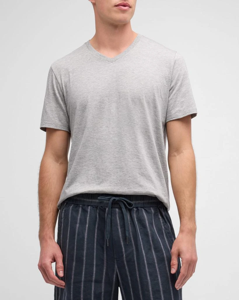 商品Vince|Short-Sleeve V-Neck Jersey T-Shirt, Gray,价格¥516,第4张图片详细描述