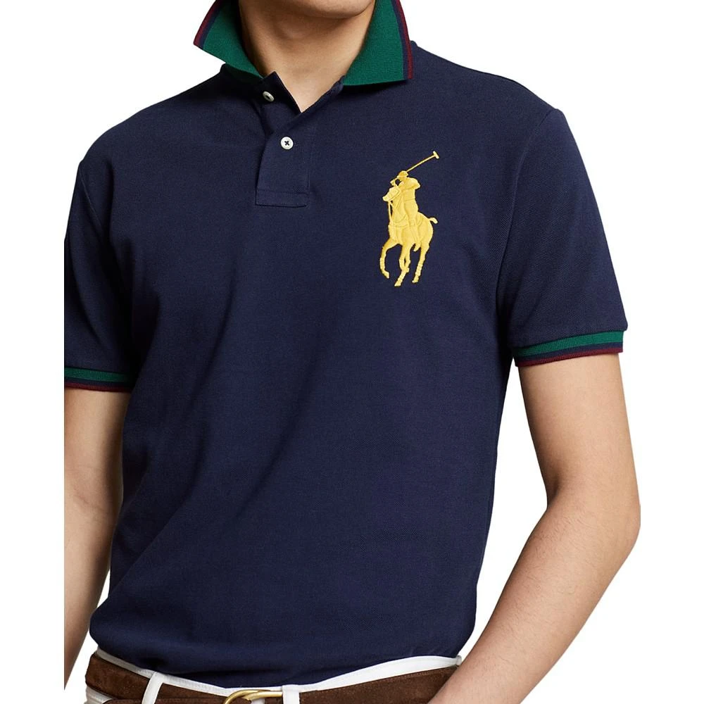 商品Ralph Lauren|Men's Custom Slim Fit Big Pony Mesh Polo Shirt,价格¥319,第3张图片详细描述