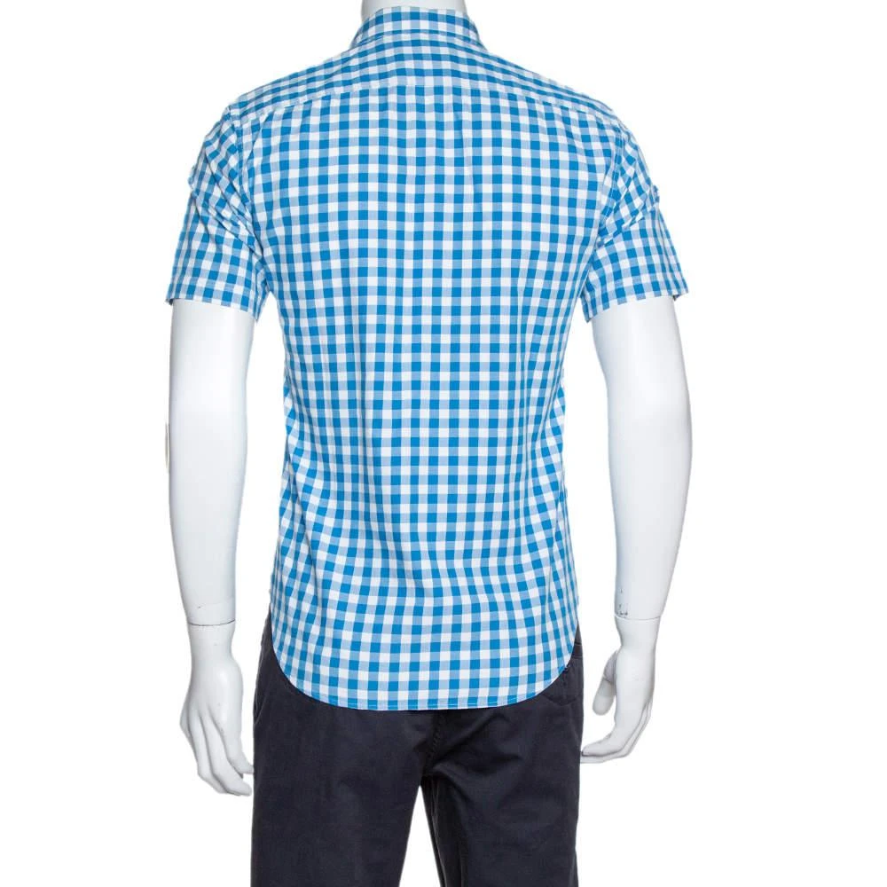 商品[二手商品] Burberry|Burberry Blue Gingham Check Cotton Short Sleeve Shirt S,价格¥1156,第3张图片详细描述