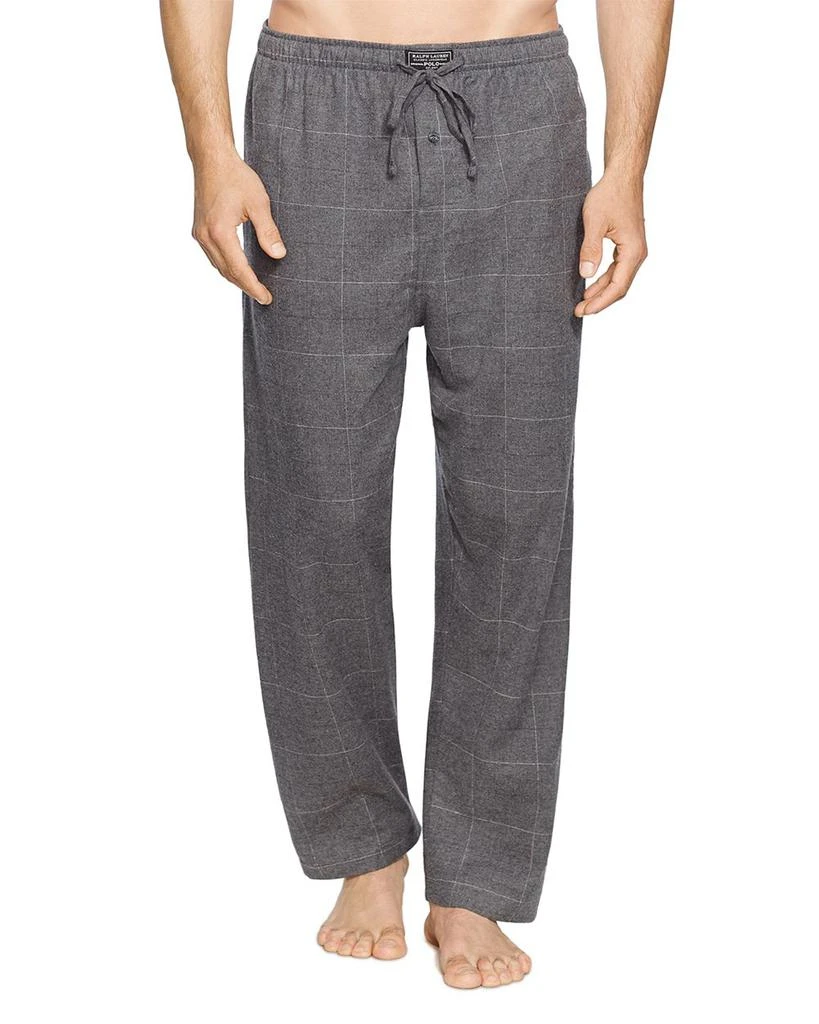 商品Ralph Lauren|Charcoal Midnight Flannel Pajama Pants,价格¥406,第1张图片