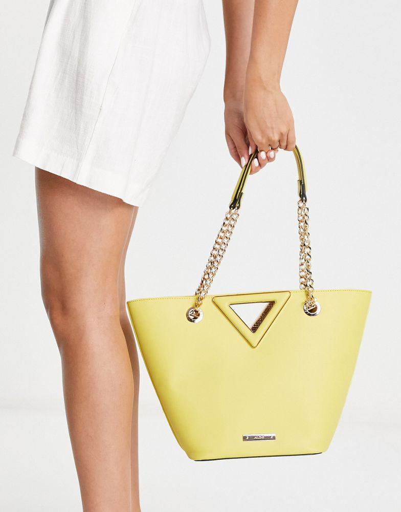 商品ALDO|ALDO Contaeldar tote bag in yellow zest,价格¥286,第1张图片
