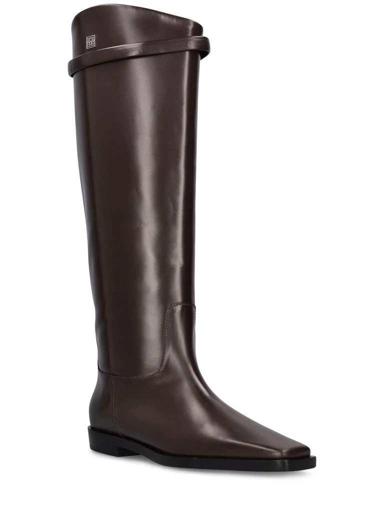 商品Totême|10mm The Riding Leather Tall Boots,价格¥6419,第2张图片详细描述