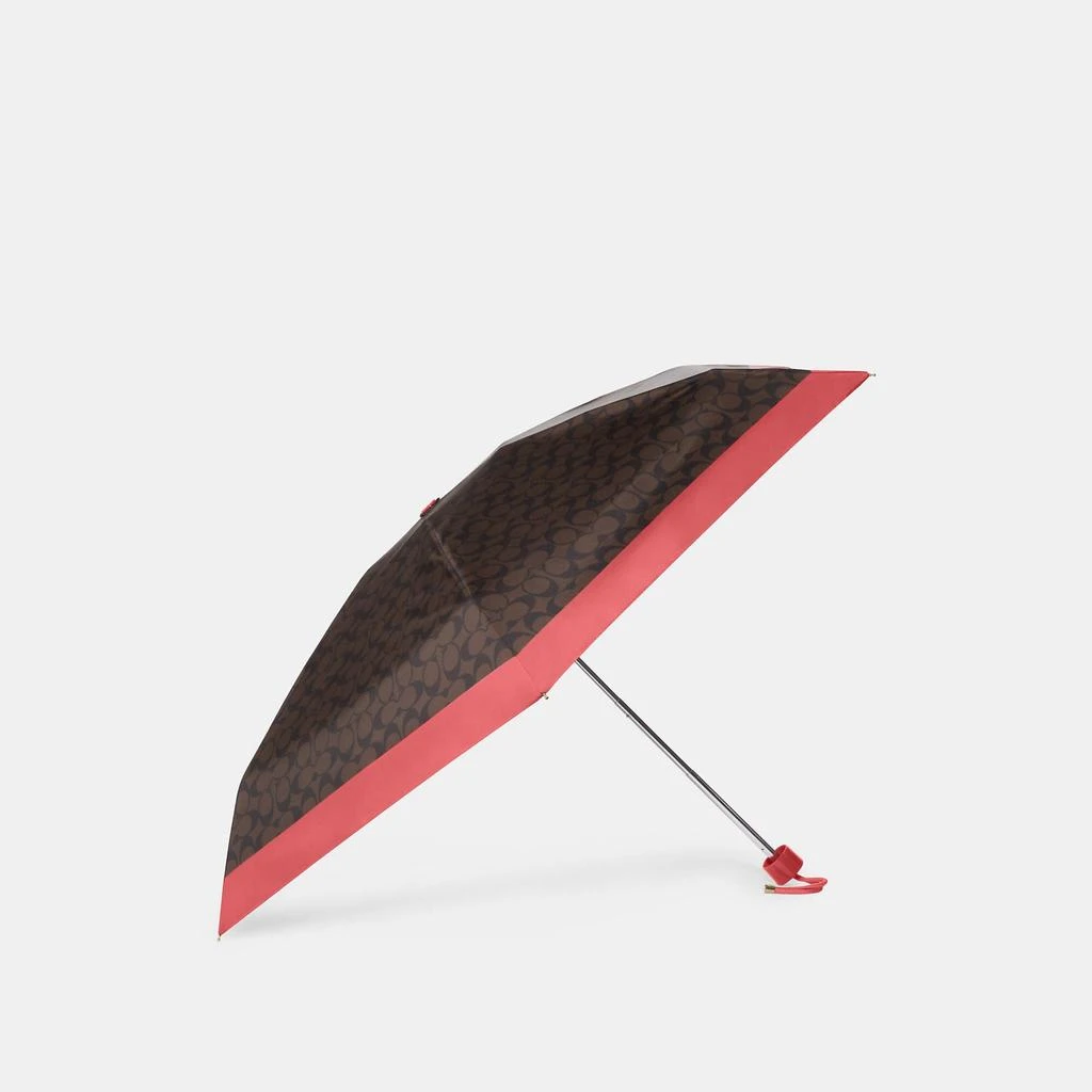 商品Coach|Coach Outlet Uv Protection Mini Umbrella In Signature,价格¥253,第1张图片