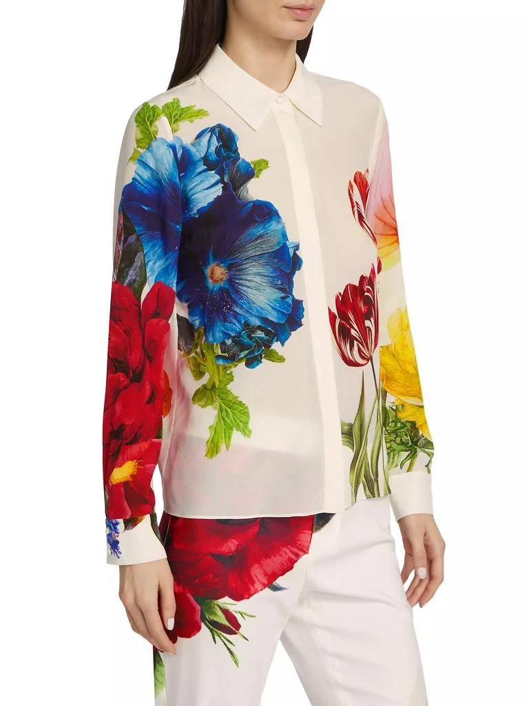 商品Alice + Olivia|Willa Floral Silk Blouse,价格¥1593,第4张图片详细描述