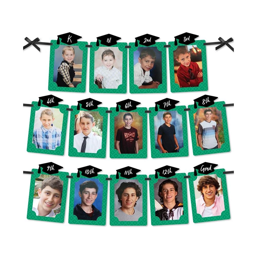 商品Big Dot of Happiness|Green Grad - Best is Yet to Come - DIY Party Decor Picture Display Photo Banner,价格¥119,第1张图片