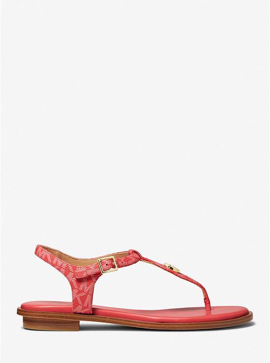商品Michael Kors|Mallory Logo T-Strap Sandal,价格¥318-¥530,第4张图片详细描述