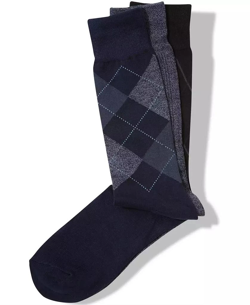 商品Perry Ellis|Perry Ellis Men's 3-Pk. Patterned Dress Socks,价格¥72,第1张图片