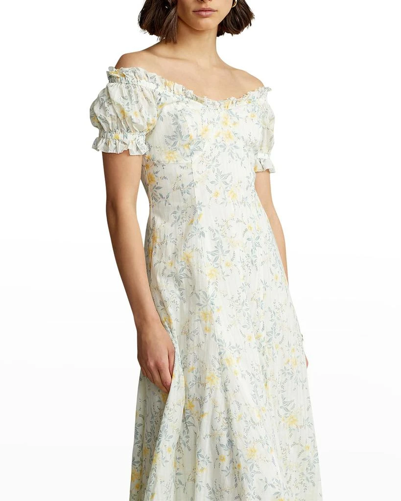 商品Ralph Lauren|Floral-Print Off-Shoulder Dress,价格¥1650,第3张图片详细描述
