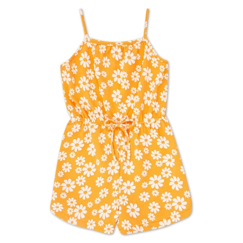 商品Speechless|Big Girls Sleeveless Mock Tie Detail Floral Romper,价格¥72,第1张图片