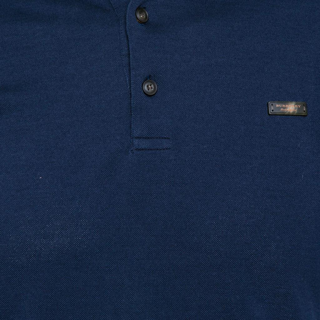 Burberry Navy Blue Short Sleeve Polo T-Shirt M商品第3张图片规格展示