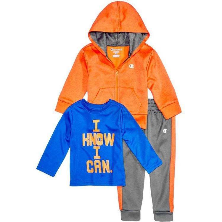 商品CHAMPION|3-Pc. Zip-Up Hoodie, Graphic-Print T-Shirt & Jogger Pants Set, Baby Boys,价格¥143,第1张图片