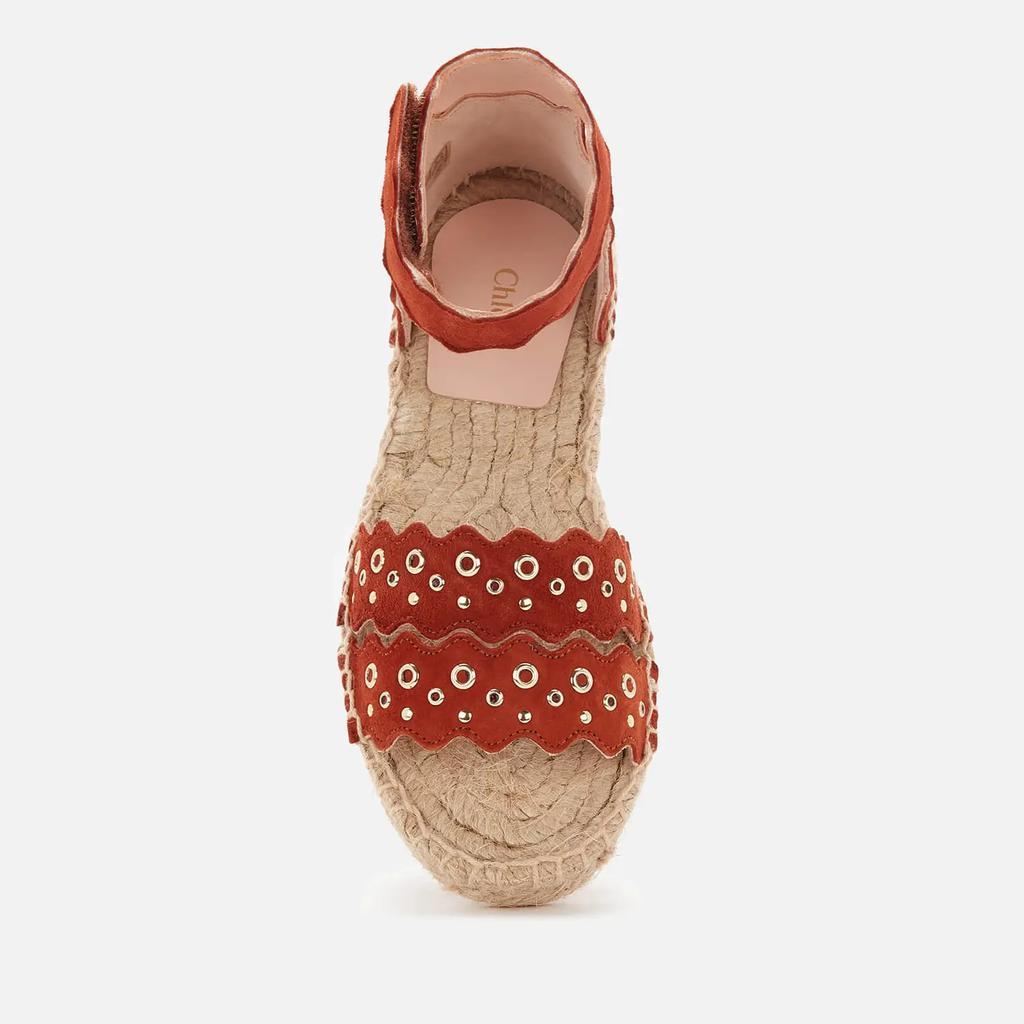 商品Chloé|Chloé Girls' Strap Sandals - Brick,价格¥464,第6张图片详细描述