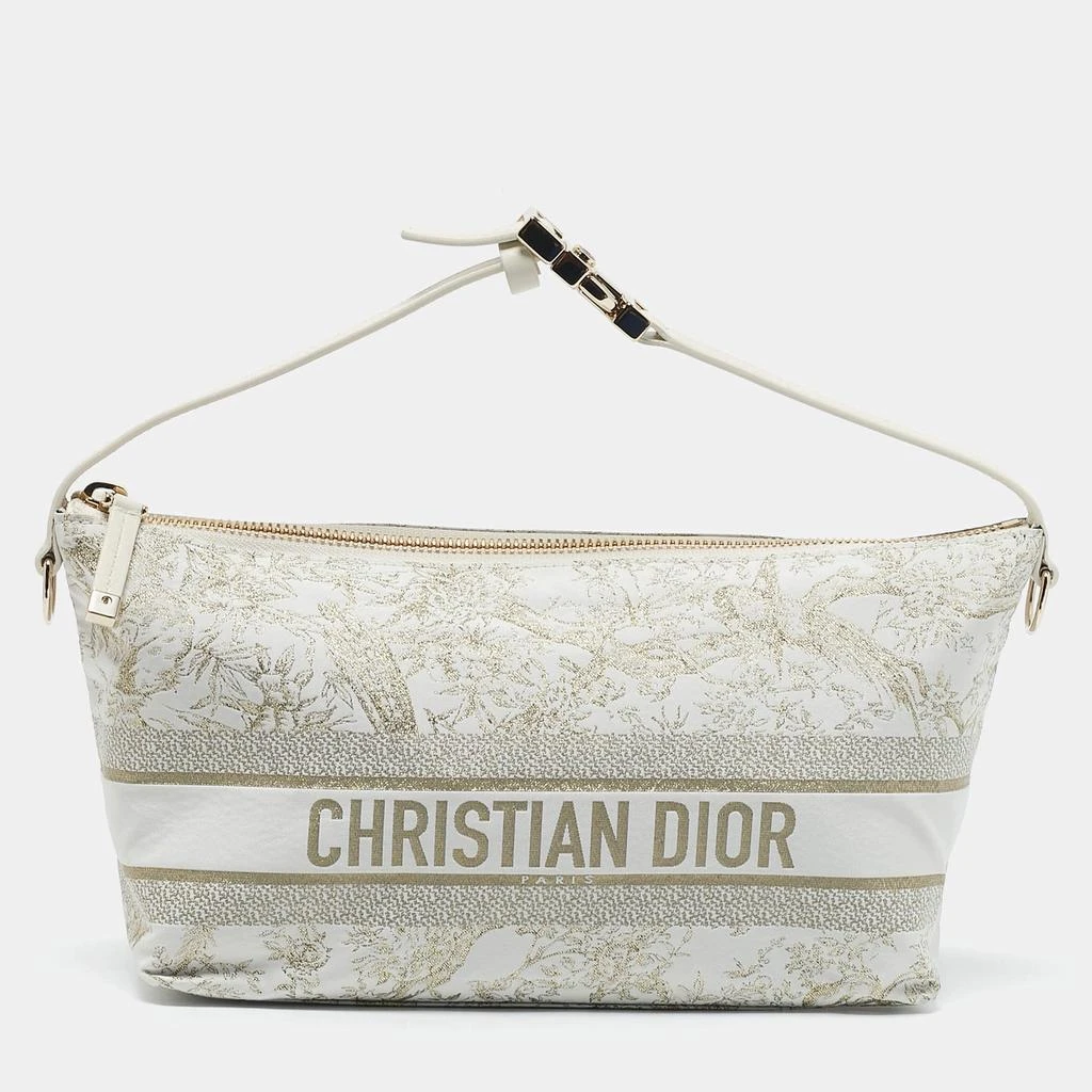商品[二手商品] Dior|Dior White Fabric Toile de Jouy Medium Travel Nomad Pouch,价格¥7162,第1张图片
