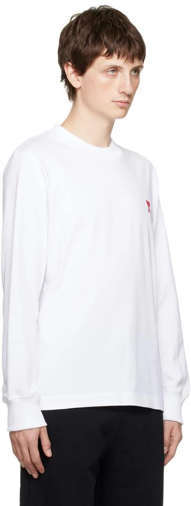 商品AMI|White Ami de Cœur Long Sleeve T-Shirt,价格¥1591,第2张图片详细描述